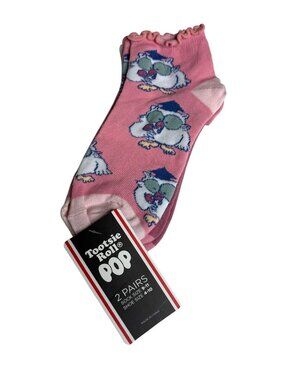 Tootsie Roll Pop Pink Owl Socks